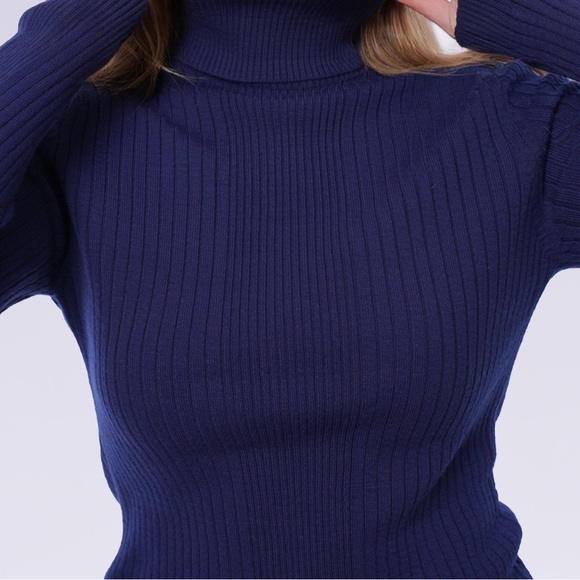 Minark Women’s Knit Top Turtleneck Long Sleeves Tees - Picture 4 of 5